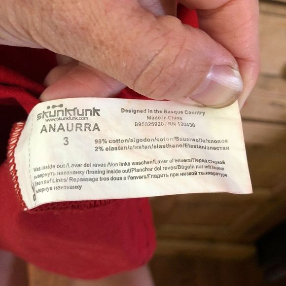 SkunkFunk 3 / M Red Faux Wrap Dress - Picture 6 of 11